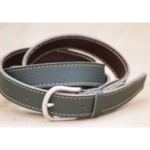 CEINTURE CUIR VERT FORÊT | L'élégante